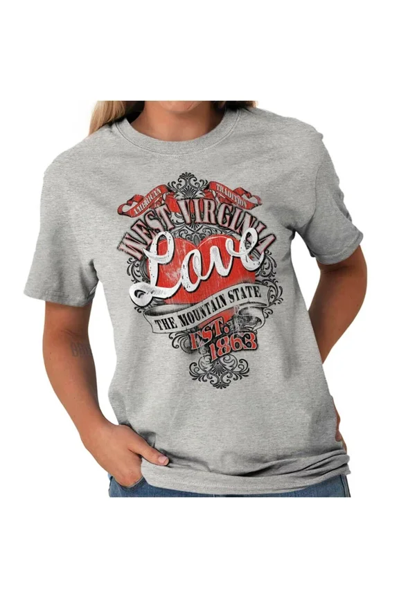 West Virginia Mountain State Fashion Souvenir Ladies Tshirt T For Women Unisex S-5XL Hot Trending Shirt, Vintage Birthday Gift