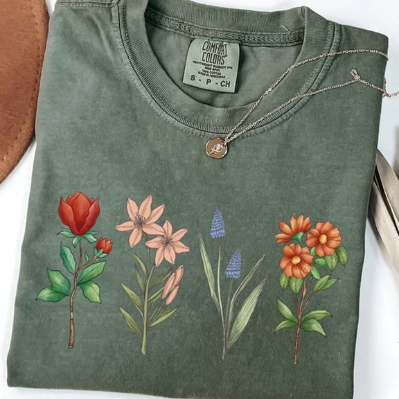 DOPASHIRT Wildflower Tshirt, Wild Flowers Shirt, Floral Tshirt, Flower Shirt, Gift For Women,Best Friend Gift Shirt,Nature Lover Shirt Unisex S-5XL Hot Trending Shirt, Vintage Birthday Gift