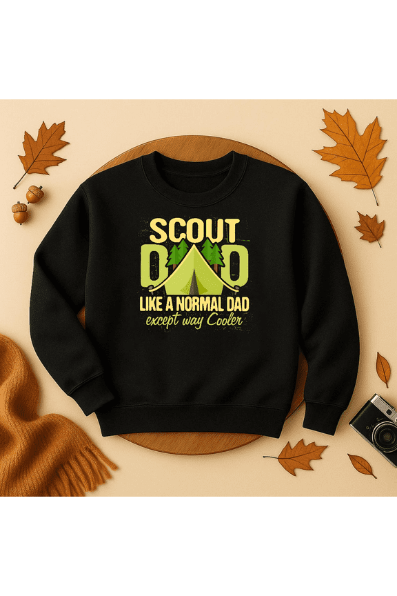 With Scout Dad Sweatshirt Cub Leader Camping Scouting Troop Gift Sweatshirt Trendy Sweatshirt, Birthday Gift