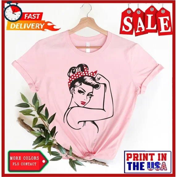 DOPASHIRT Women'S Tshirt, Rosie The Riveter Shirt, We Can Do It T-Shirt, Strong Women Girl Unisex S-5XL Hot Trending Shirt, Vintage Birthday Gift