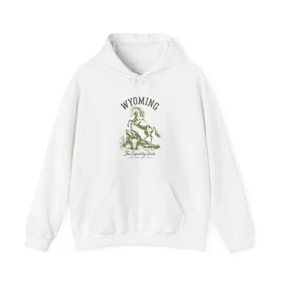 DOPASHIRT Wyoming Graphic Hoodie, Hooded Pullover, Gift For Her, Travel Outdoor Hoodie, Trendy Hoodie, Birthday Gift