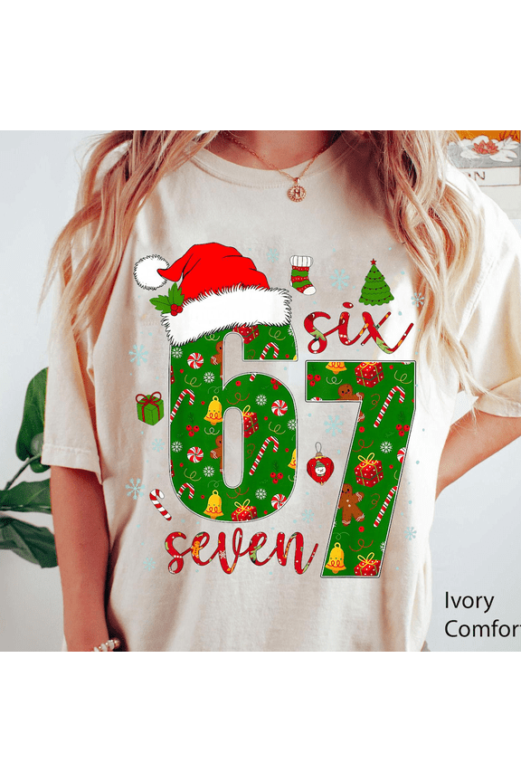 Xmas Six Seven Shirt, 67 Funny Shirt Bundle: Funny Trending Tiktok, Gen Z Slang Unisex S-5XL Hot Trending Shirt, Vintage Birthday Gift
