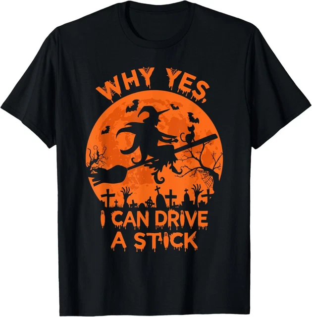 Funny Baba Witch Drives Stick T-Shirt main image 1