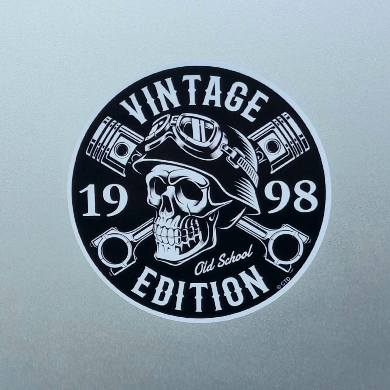 DOPASTICKER 1998 Bik.Er Skull Vintage Edition Old School Sticker Decal ...