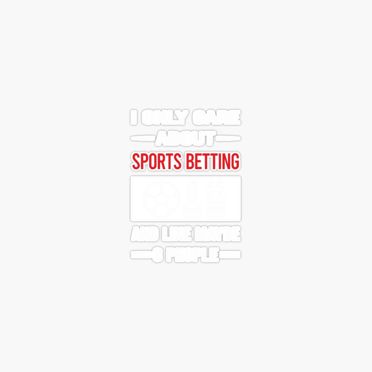 DOPASTICKER 3 People Sports Betting Sticker, Phone Sticker Car Sticker ...