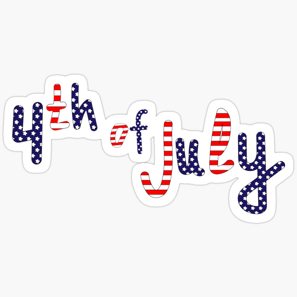 DOPASTICKER 4Th Of July. Celebration. Usa. Sticker Fourth Of July ...