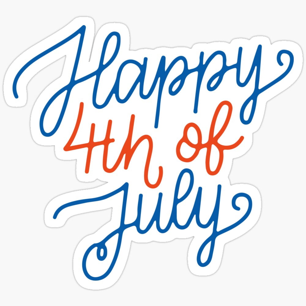 DOPASTICKER 4Th Of July Indipendence Day Sticker Fourth Of July Sticker ...