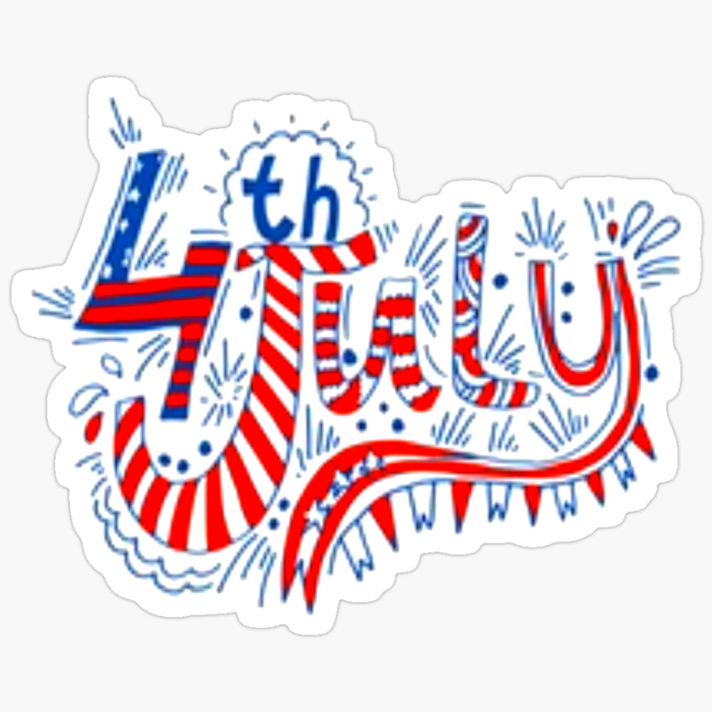 DOPASTICKER 4Th July Sticker Fourth Of July Sticker, Memorial Day ...