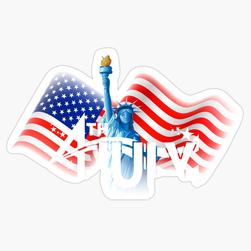 DOPASTICKER 4Th Of July Sticker Fourth Of July Sticker, Memorial Day ...