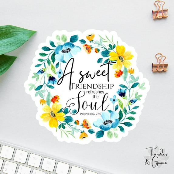 DOPASTICKER A Sweet Friendship Refreshes The Soul Sticker, Jesus ...