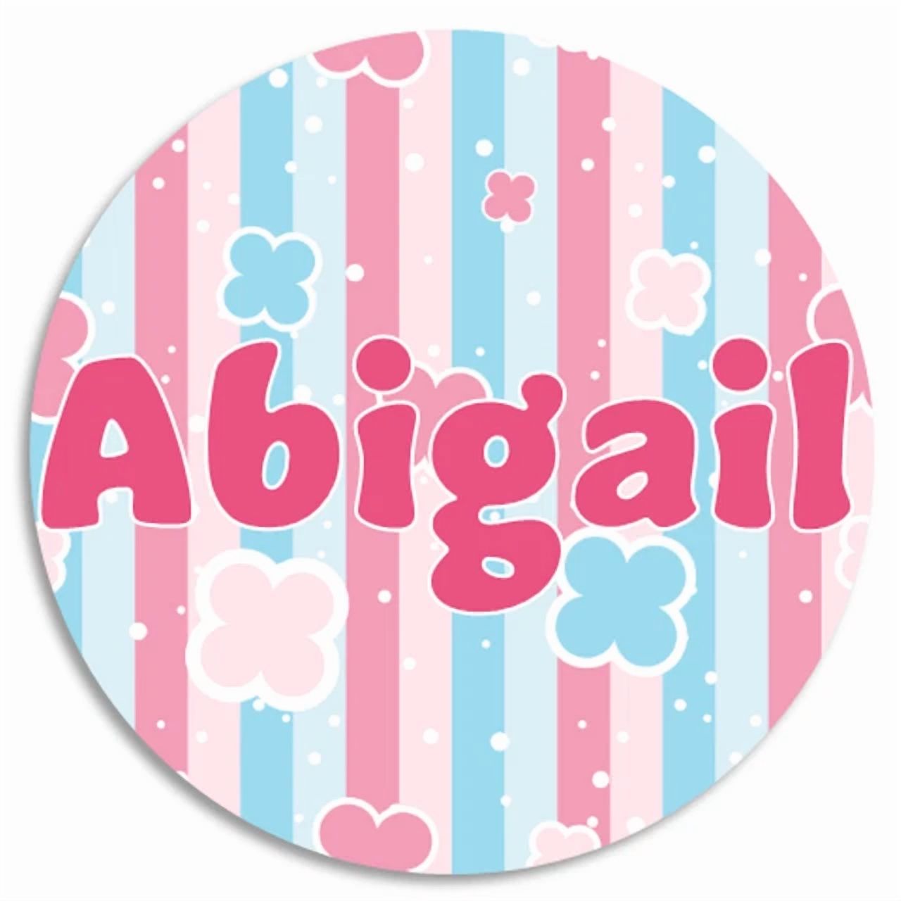 DOPASTICKER Abigail Sticker, Name Tag Water Bottle School Supplies ...