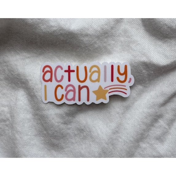 DOPASTICKER Actually, I Can Waterproof Sticker, Inspiring Sticker ...