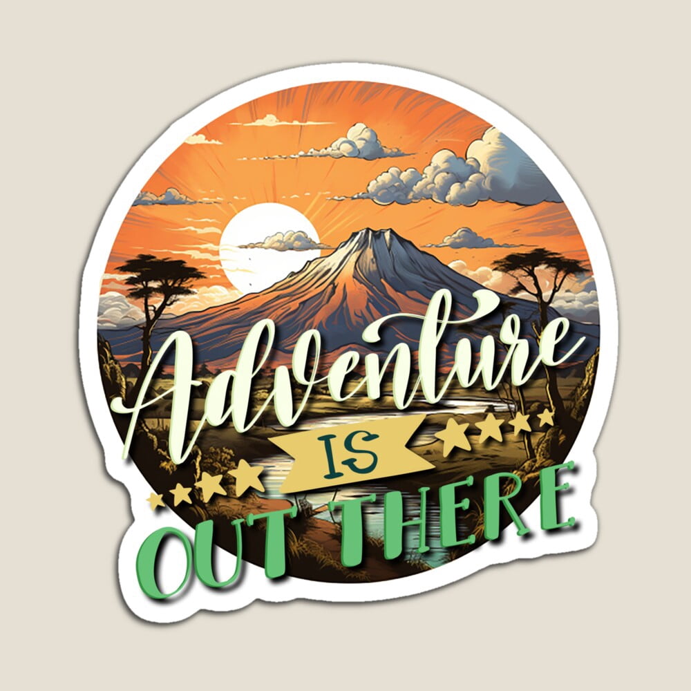There Sticker DOPASTICKER Adventure Is Out There - Wilderness Lovers Sticker Hot ...