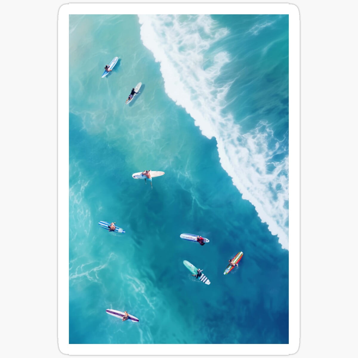 DOPASTICKER Aerial Surfers Sticker Waterproof Sticker For Water Bottles ...