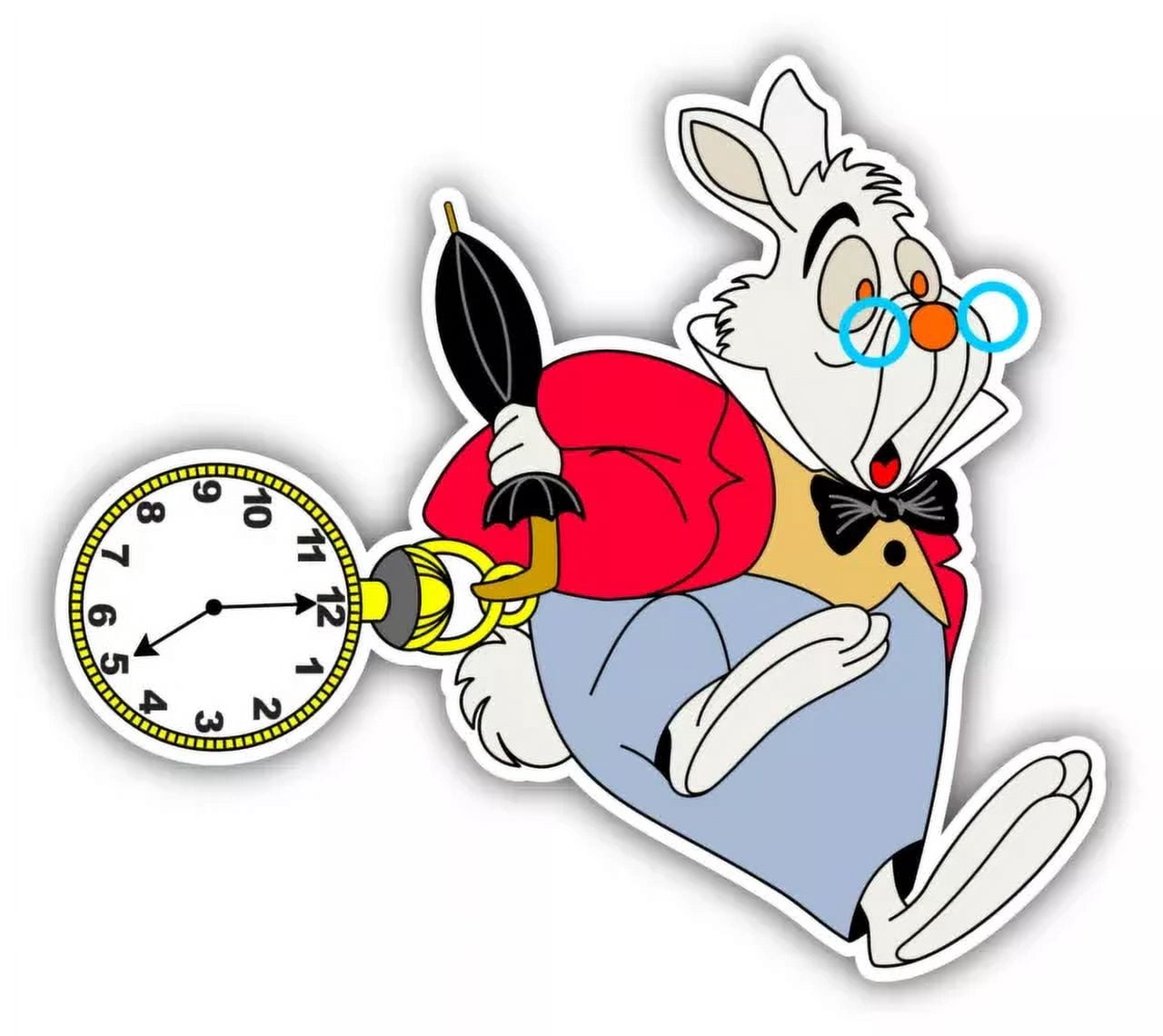 DOPASTICKER Alice White Rabbit Bunny Decal Us Made Truck Window ...