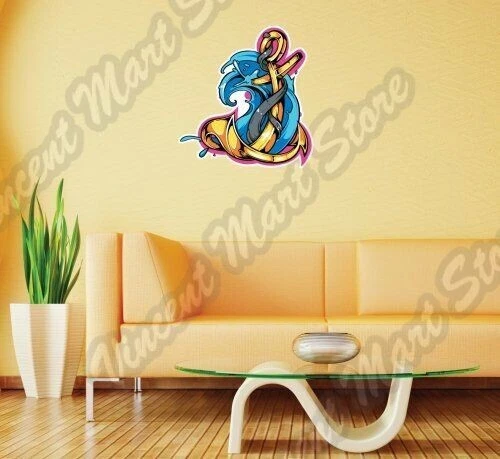 DOPASTICKER Anchor Nautical Captain Ship Sea Ocean Wall Sticker Room ...