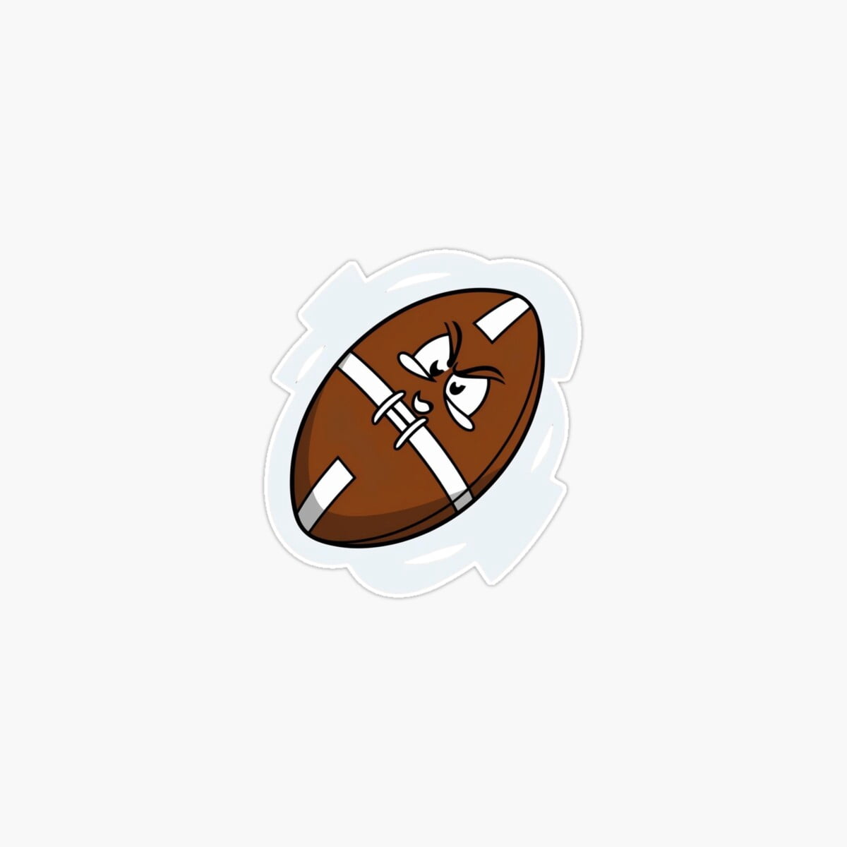 DOPASTICKER Angry Rugby Ball Sticker, Phone Sticker Car Stickers ...