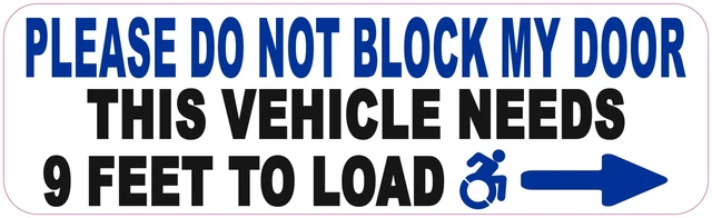 DOPASTICKER Arrow Vehicle Needs 9 Feet To Load Sticker Car Sticker ...