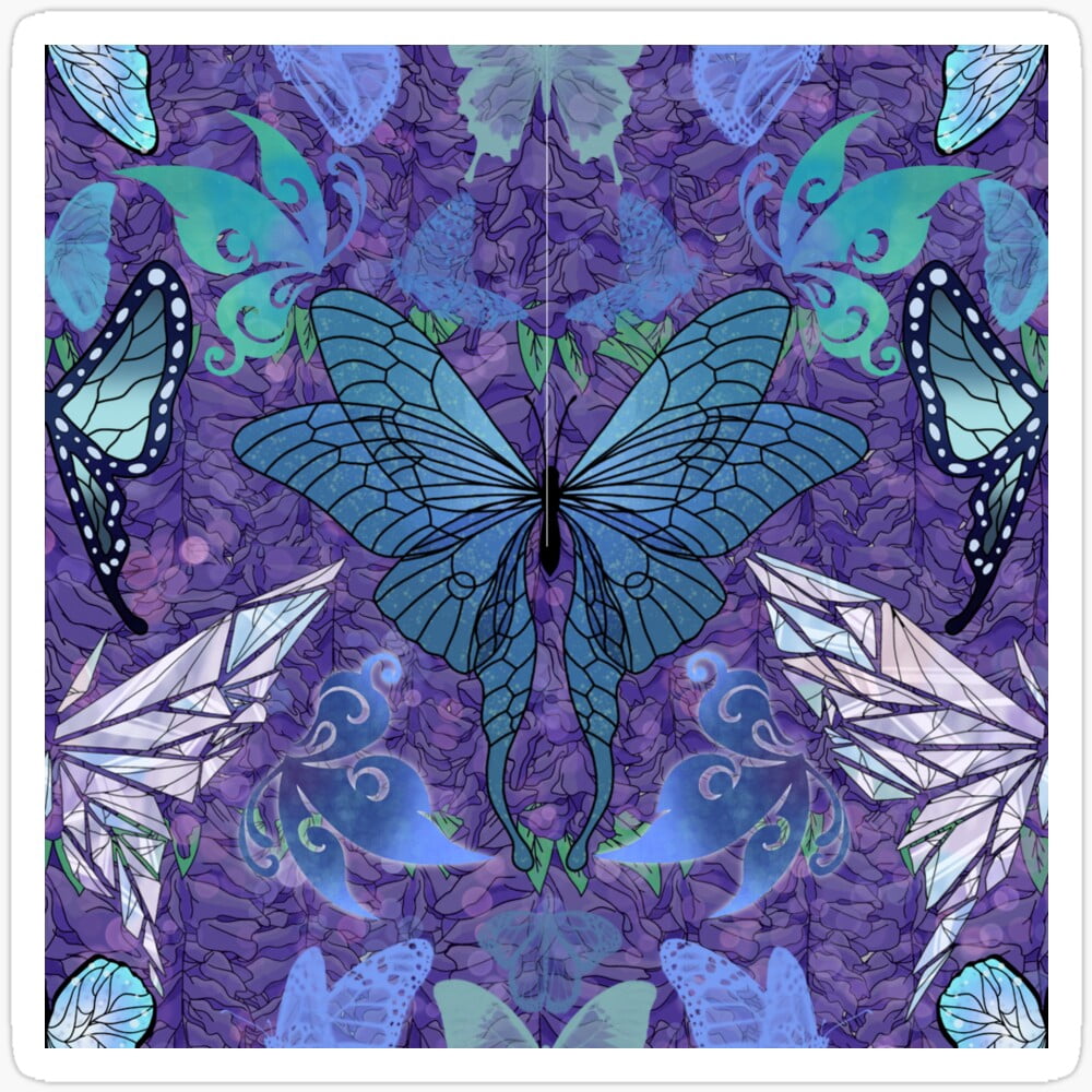 DOPASTICKER Assorted Butterfly Pattern Sticker Phone Decal Water Bottle ...