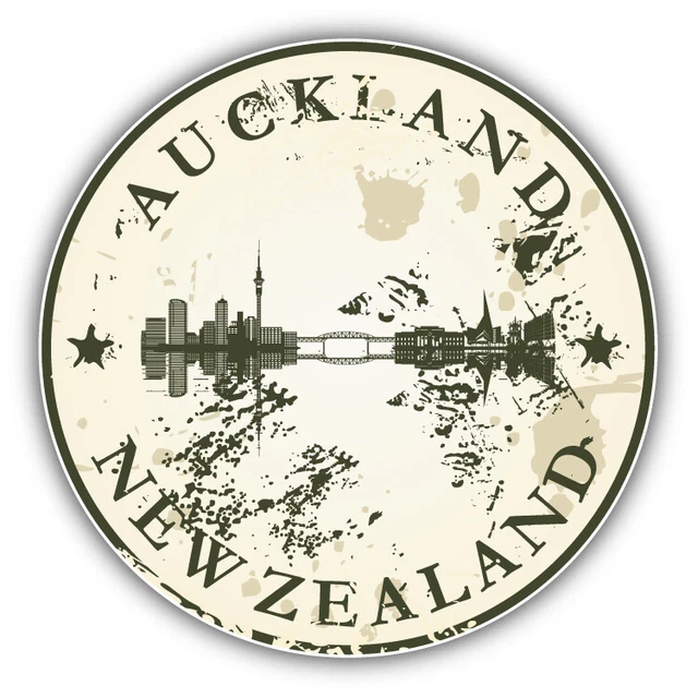 DOPASTICKER Auckalnd New Zealand Grunge Sticker Decal Phone Decal Water ...