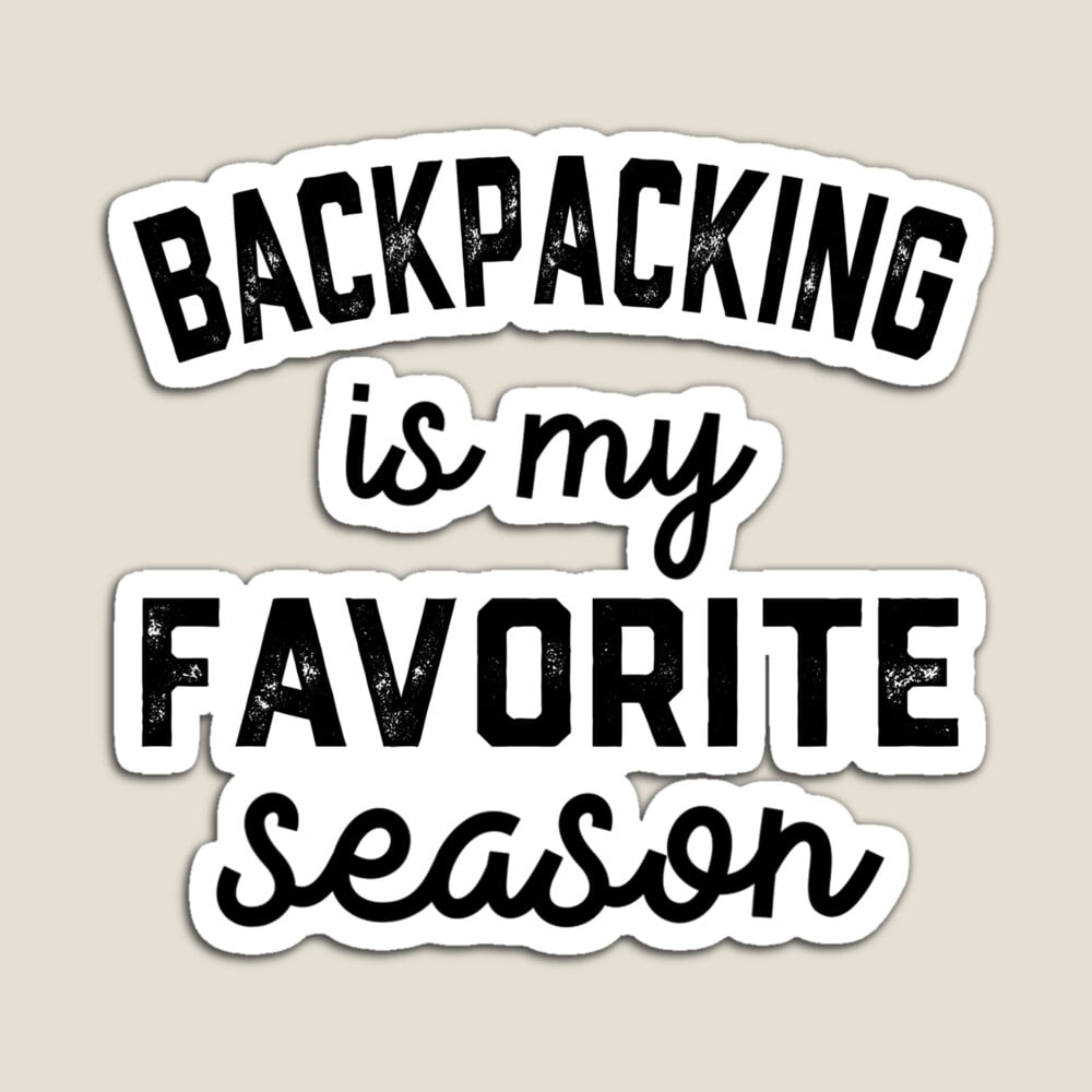 DOPASTICKER Backpacking Season, Favorite Sports, Backpacking Mens ...