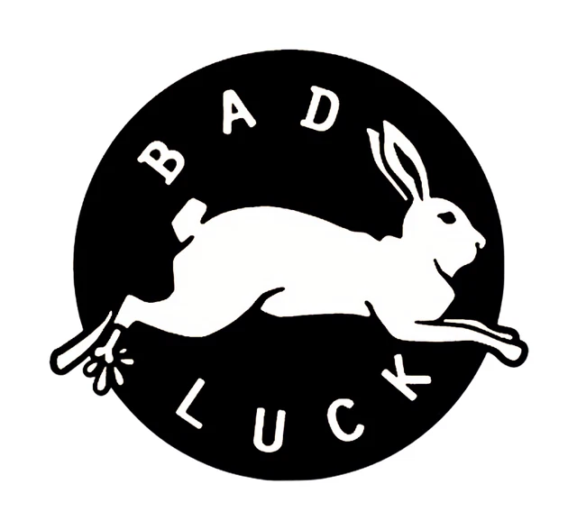 DOPASTICKER Bad Luck Rabbit Sticker Lucky Foot Run Black White Goth ...
