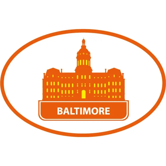 DOPASTICKER Baltimore National Landmark Oval Sticker Decal Phone Decal ...