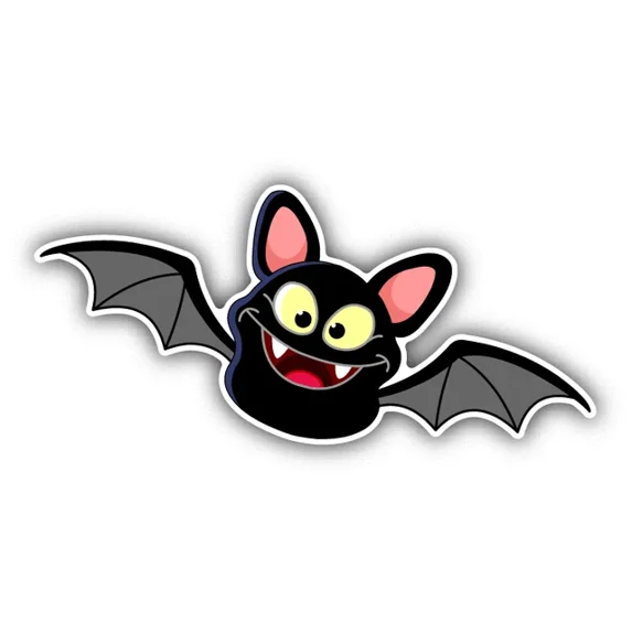 DOPASTICKER Bat Cartoon Sticker Decal Phone Decal Water Bottle Stickers ...