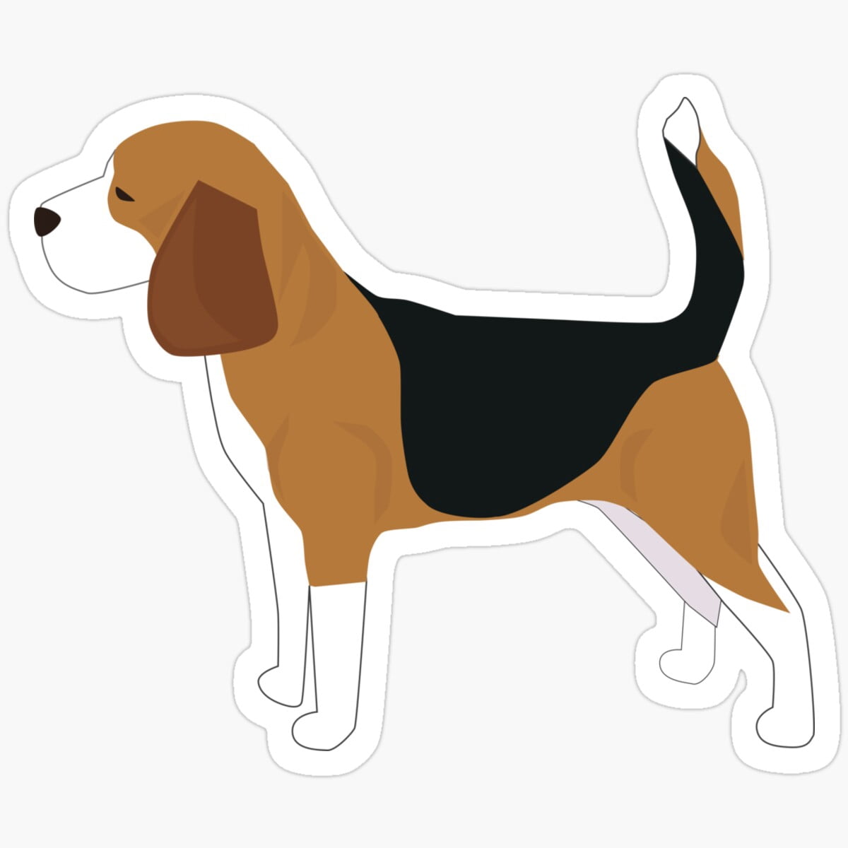 DOPASTICKER Beagle Sticker, Waterproof Sticker For Pet Lovers Phone ...