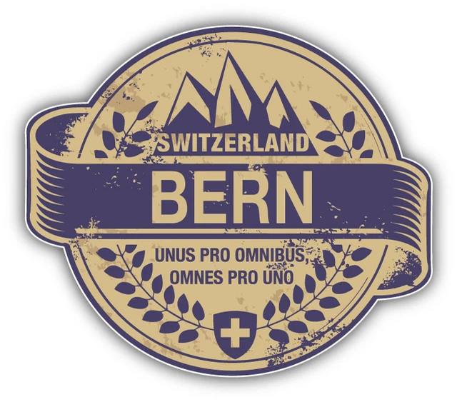 DOPASTICKER Bern City Switzerland Grunge Travel Stamp Sticker Decal ...