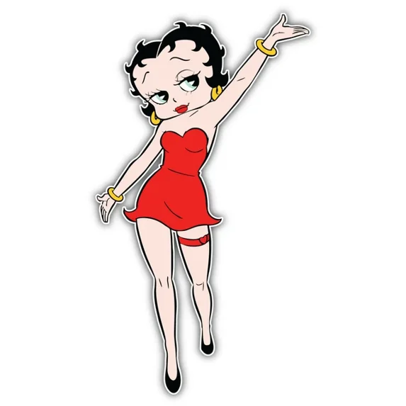 DOPASTICKER Betty Boop Cartoon Sticker Decal Phone Decal Water Bottle ...