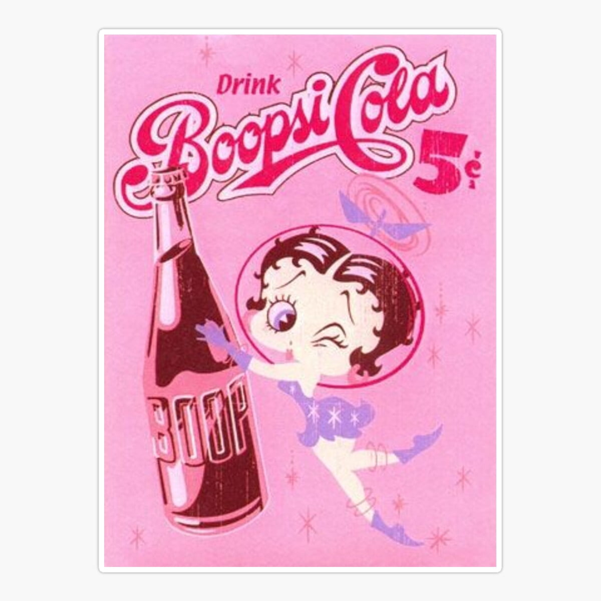 DOPASTICKER Betty Boop Sticker, Phone Sticker Car Stickers, Birthday ...