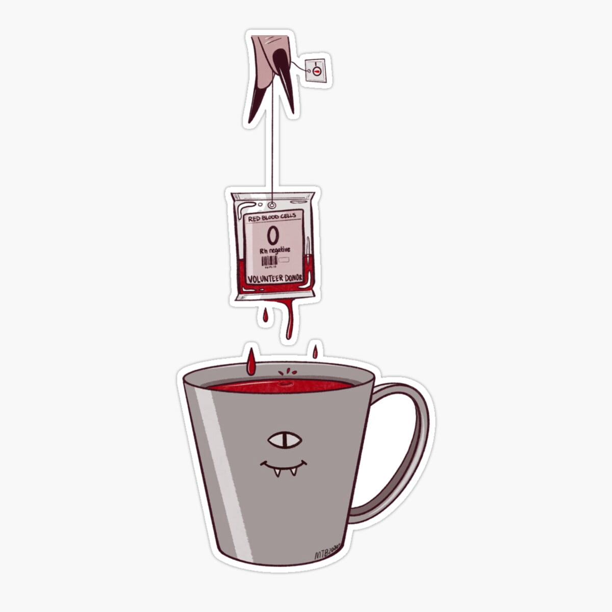 DOPASTICKER Beverage Of Choice Sticker, Phone Sticker Water Bottle ...