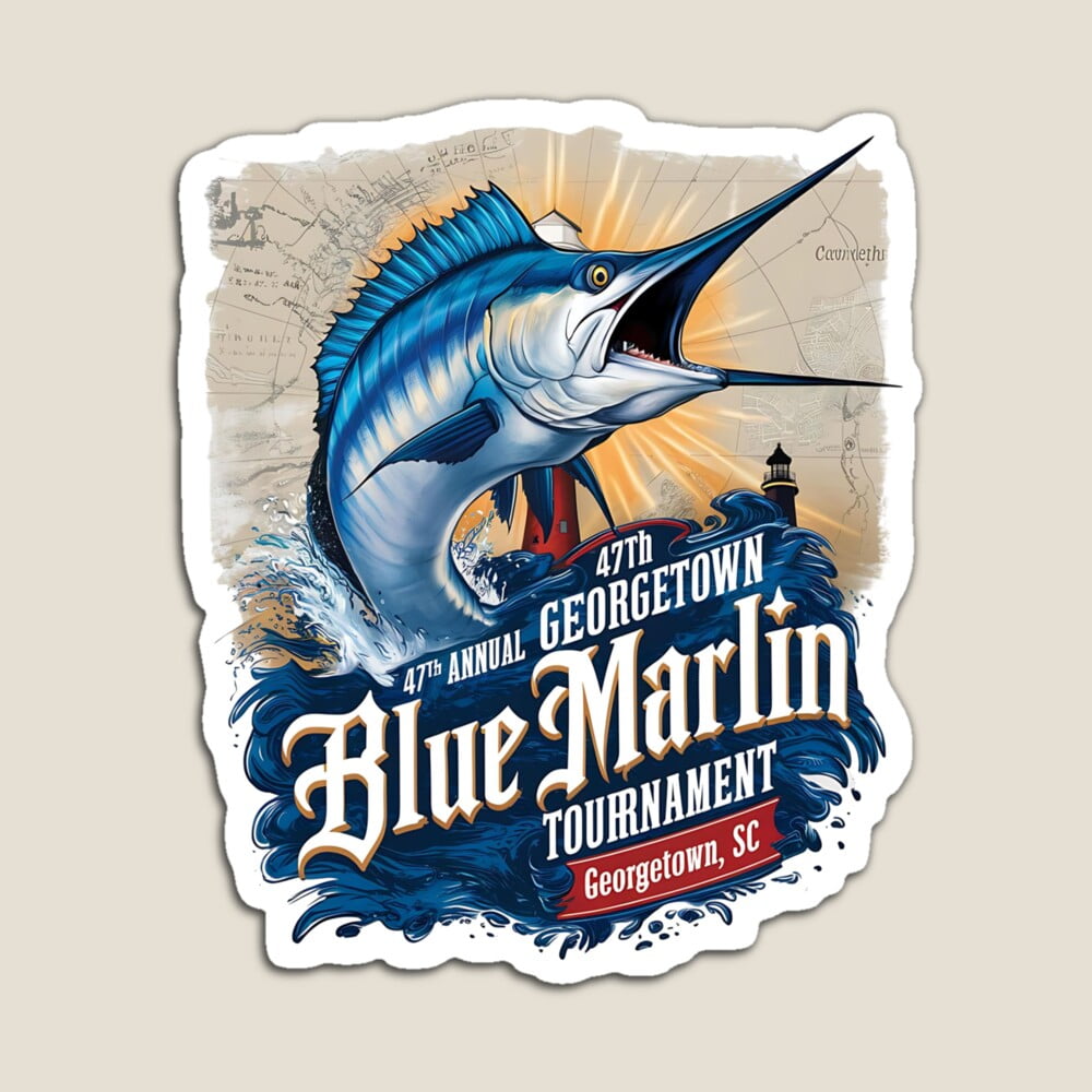 DOPASTICKER Blue Fin Tuna - Bill Fish - Sportfish - Blue Marlin - Black ...