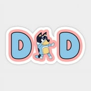 DOPASTICKER Bluey Dad Bandit Happy Father'S Day Bluey For , Bluey Favors, Decorative Laptop, Phone Stickers, Waterproof Decals Water Bottles, Hot Trending Stickers