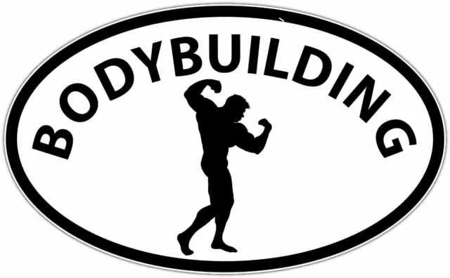 DOPASTICKER Bodybuilding Training Sport Oval Car Window Sticker Decal ...