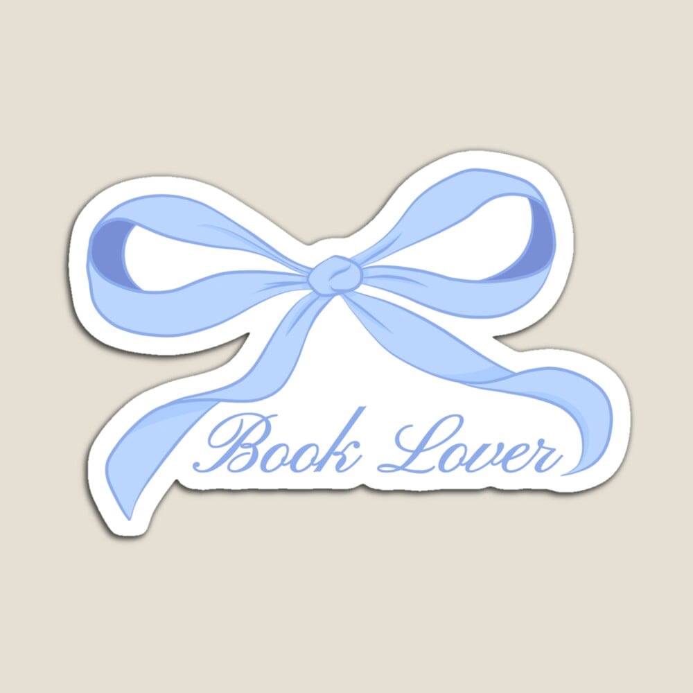 DOPASTICKER Book Lover Blue Bow Coquette Decorative Laptop, Phone ...