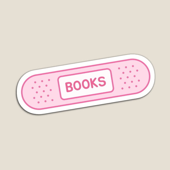Pink Bandage Sticker DOPASTICKER Bookish Bandage Pink Books Decorative Laptop, Phone ...