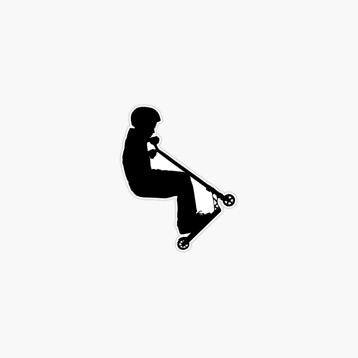 DOPASTICKER Born To Scoot - Stunt Scooter Boy Sticker, Phone Sticker ...