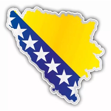 Bosnia And Herzegovina Car Sticker - Flag Decal Approx. 5x16cm - 124620