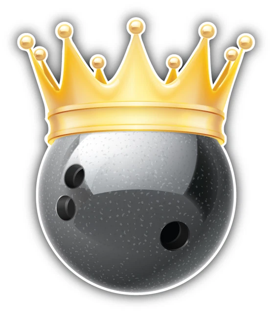 DOPASTICKER Bowling Ball Golden Crown Sticker Decal Phone Decal Water ...