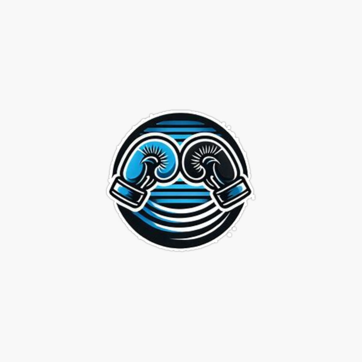DOPASTICKER Boxing Gloves Blue And Black Sticker, Phone Sticker Car ...