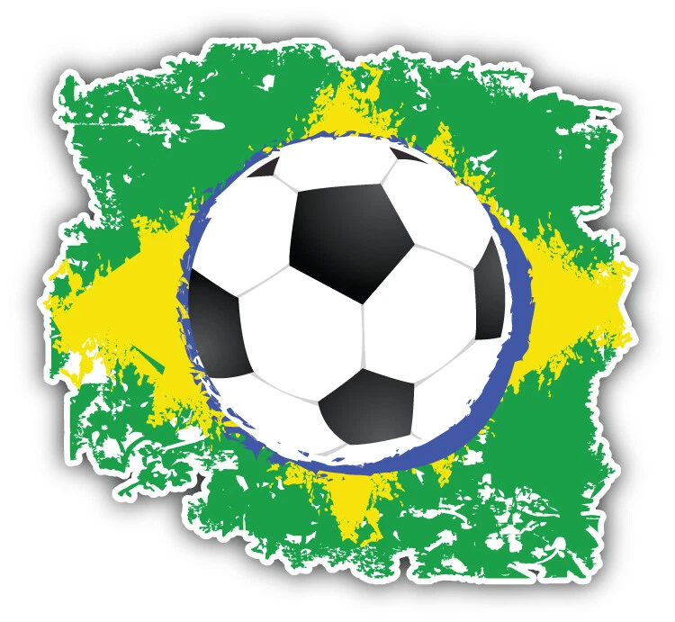 DOPASTICKER Brazil Flag Soccer Ball Car Bumper Sticker Decal Gift You ...