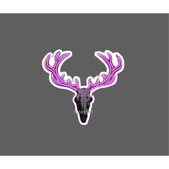 DOPASTICKER Buck Skull Sticker Pink Sticker Phone Sticker, Latop ...