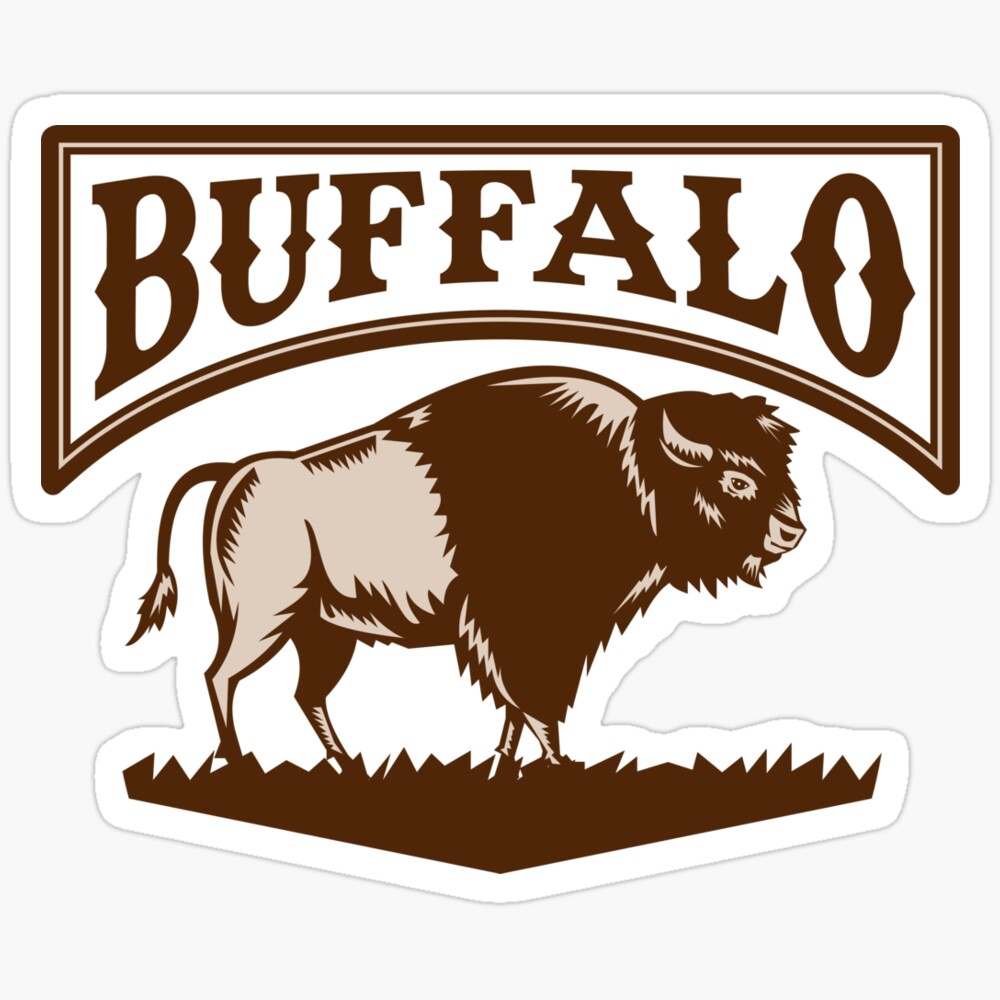 DOPASTICKER Buffalo American Bison Side Sticker Phone Decal Water ...