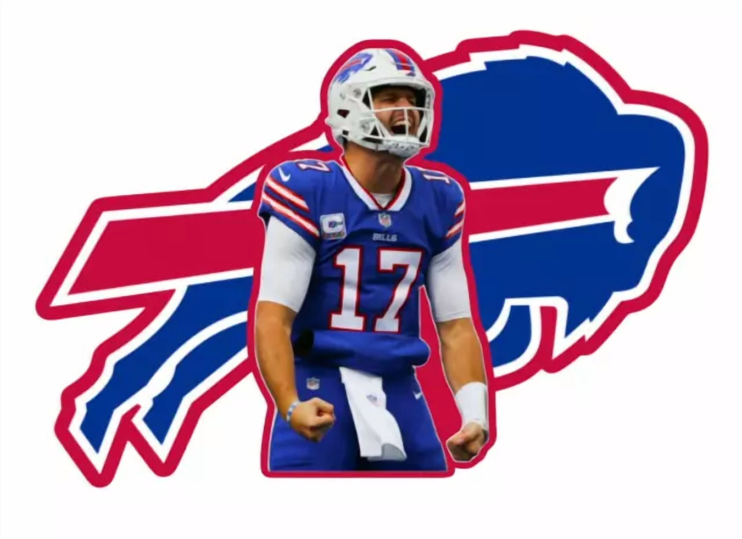 DOPASTICKER Buffalo Quarterback Football Action Style Decorative Laptop ...