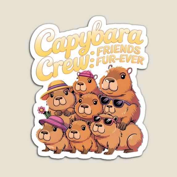 DOPASTICKER Capybara Crew - Be My Capybara - Capybara Adventure ...