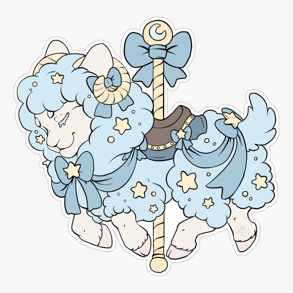 Deviantart Carousel Sheep DOPASTICKER Carousel Sheep - Baby Stars Sticker, Phone Sticker Car ...