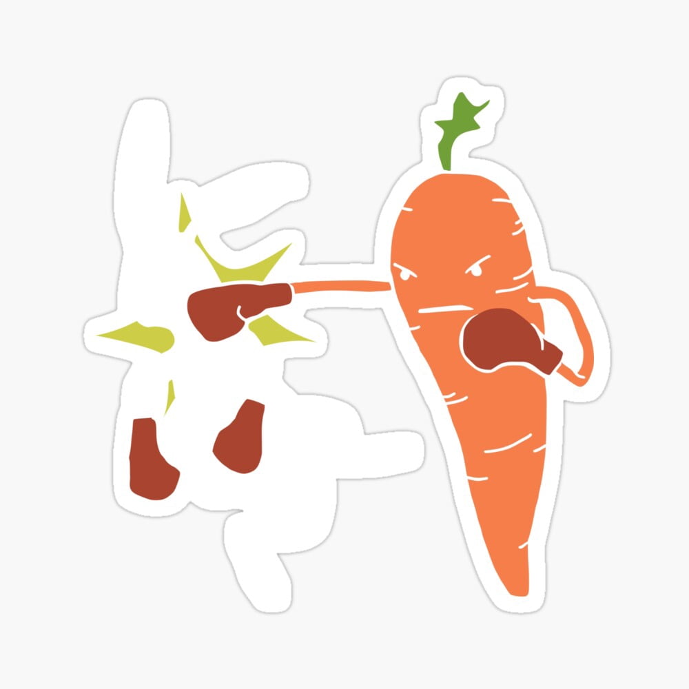 DOPASTICKER Carrot Knockout, Phone Sticker, Latop Sticker, Lover Gift ...