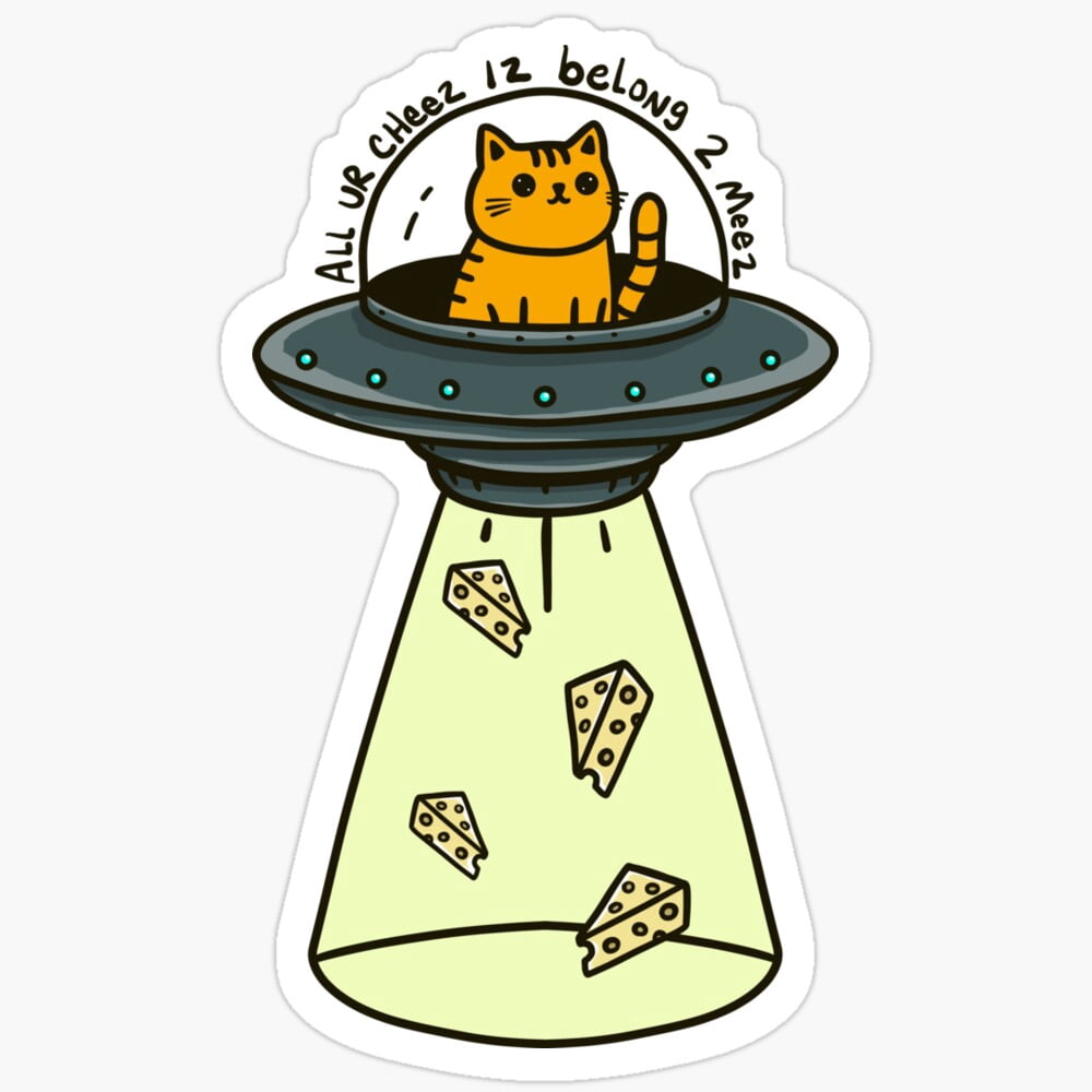 DOPASTICKER Cat Taking The Cheese Sticker, Decorate Laptops, Water ...